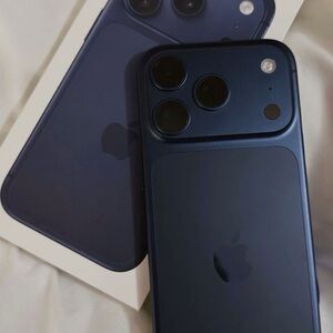 Apple Smartphone in Deep Blue